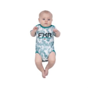 FXR INFANT PODIUM S / S ONESIE 23 CREAM / TEAL FIBER GR.6 / 12M