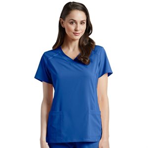 FIT CHANDAIL MANCHE COURTE COL EN "V" 90% POLYESTER ROYAL SMALL 785-ROY-SM