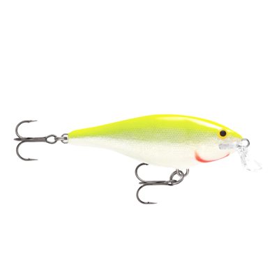 RAPALA POISSON NAGEUR SHALLOW SHAD RAP RUNNER 07 SILVER FLUORES. CHARTREUSE SSR07 SFC